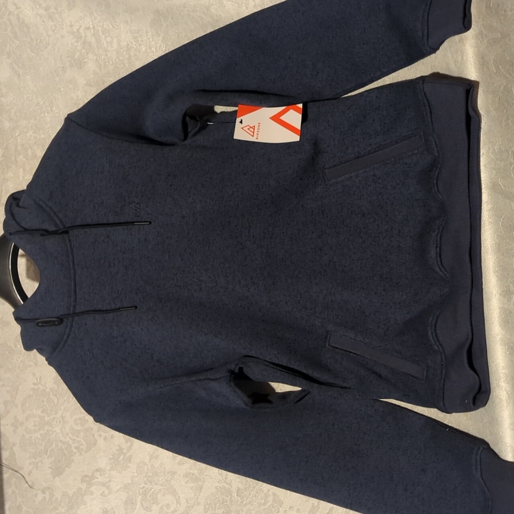 NWT Men's Size S Ripzone Cliff Pull Over Navy/ Black Iris Hoodie